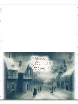Jõulukaart talvine linn